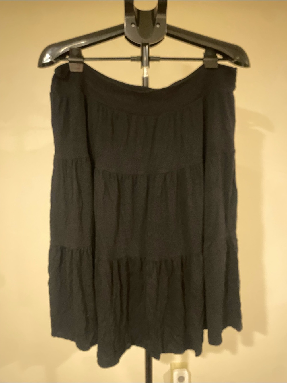 St. John's Bay Black Tiered A-Line Skirt